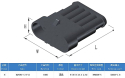 Connector with socket DJ7051-1.5-11 + DJ7051-1.5-21 5P waterproof