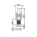 Connector for solar panels MC4-M for panel - female