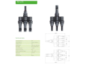 Connector for solar panels MC4 split 1x connector, 3x socket