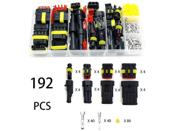 A set of waterproof car connectors, a total of 192 components