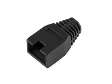 Rubber housing for RJ45 plug, black