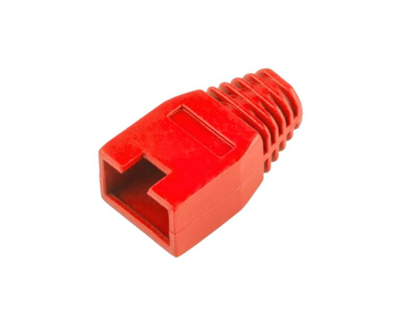Rubber housing for RJ45 plug, red