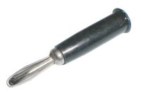 Banana plug  plastic - black
