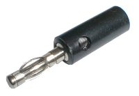 Banana plug  (plastic) with screw - black