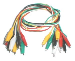 Alligator clip set 10pcs  (0,4m)