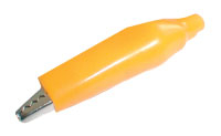 Alligator clip small with a tube yellow