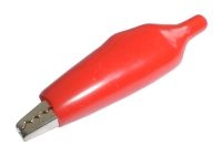 Alligator clip large with a tube red