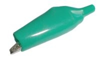 Alligator clip large with a tube green