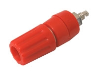 Banana plug contact (panel, insulated) red