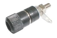 Banana plug contact  (panel, medium size) black II