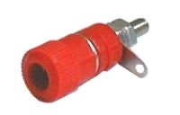 Banana plug contact  (panel, medium size) red II
