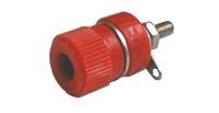 Banana plug contact  (panel, large size) red III
