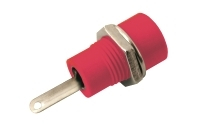 Banana plug contact (panel) red