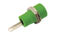 Banana plug contact (panel) green