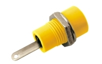 Banana plug contact (panel) yellow
