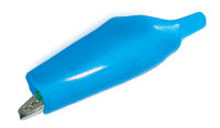 Alligator clip large with a tube blue