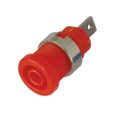 Banana plug contact (panel) BJ red