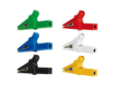 Alligator clip for banana isolated, red, l55mm