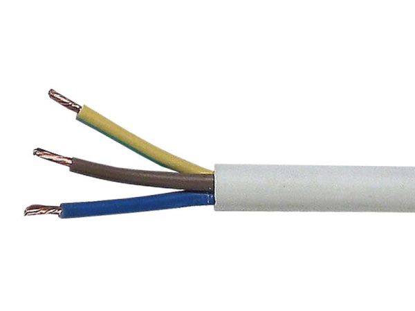 Cable 3x1mm2 Round 230V H05VV-F (CYSY), package 100m