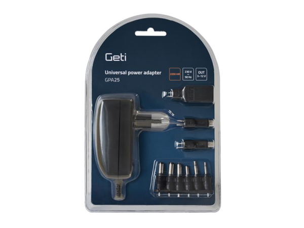Power adapter 3-12V 2250mA GETI GPA25