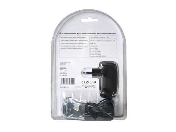 Power adapter 3-12V 2250mA GETI GPA25