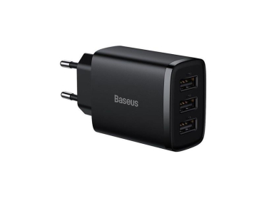 Adapter USB BASESUS Compact Black 3xUSB