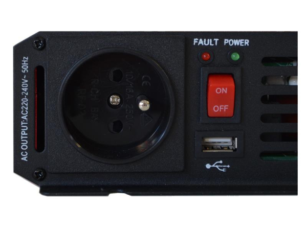 Power inverter CARSPA P400 12V/230V 400W pure sine wave USB