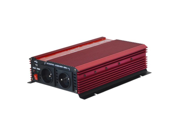 Power inverter GETI GPI 1612 12V/230V 1600W USB