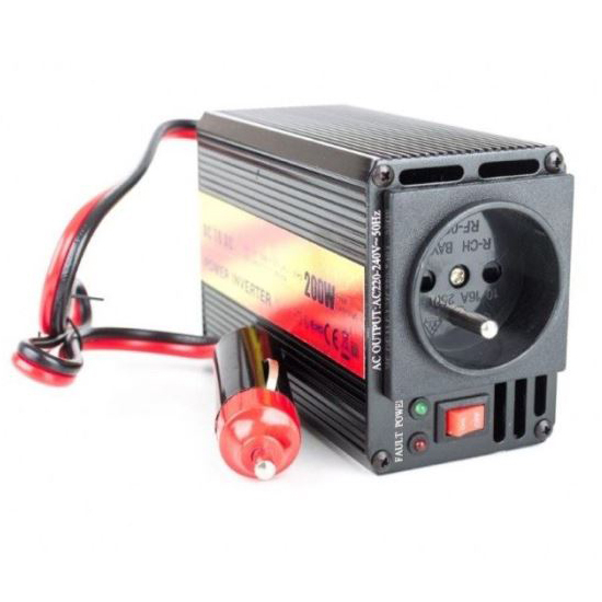 Power inverter CARSPA CAR201 12V/230V 200W USB