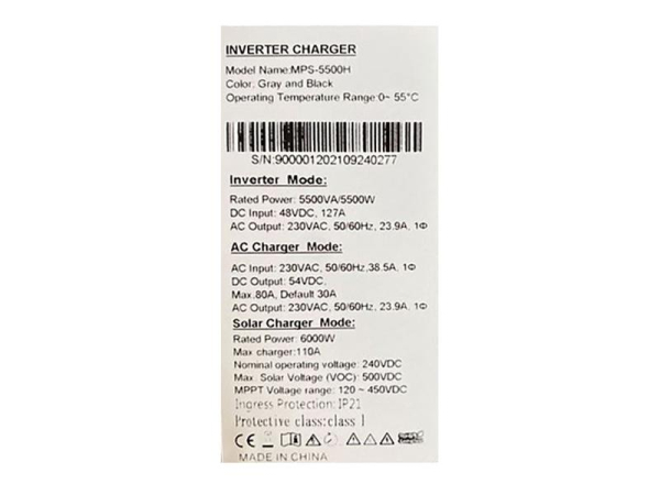 Hybrid voltage converter MPS-5500H, 5.5kW/48V