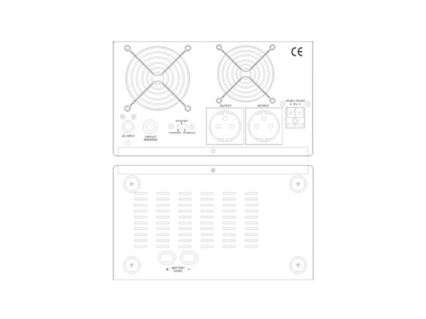 Backup power GETI GEP701PV sinus 700W wallmout (1000VA)