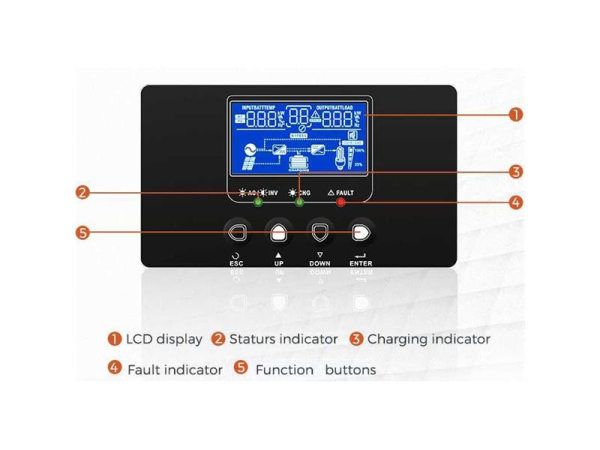 Hybrid voltage converter CARSPA MKS5.5K, DC/AC 48V/5500W, MPPT controller