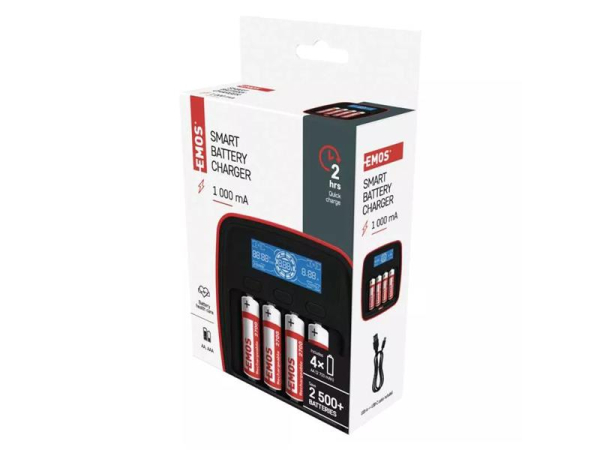Battery charger EMOS profi BCN-42D + 4AA 2700