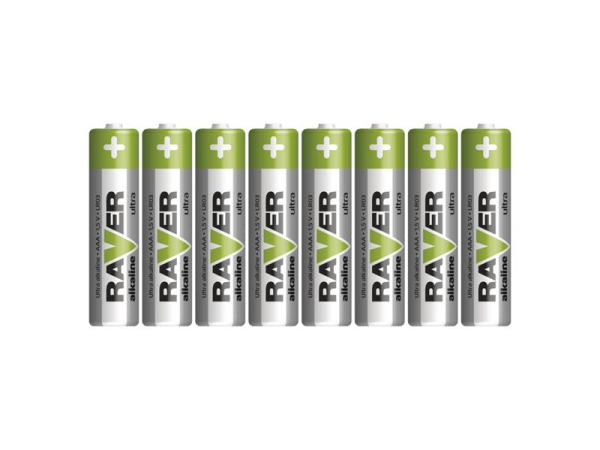 Battery AAA (R03) alkaline RAVER  8ks