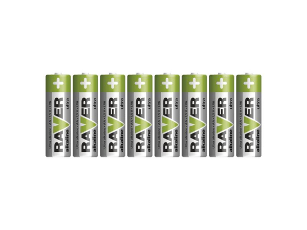 Battery AA (R6) alkaline RAVER 8pcs