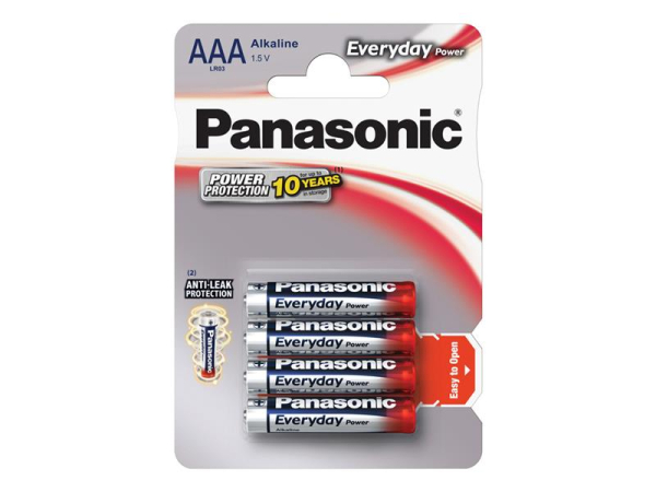 Battery AAA (R03) alkaline PANASONIC Everyday Power 4pcs / blister