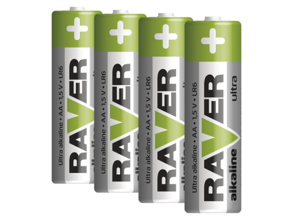 Battery AA (R6) alkaline RAVER  4pcs