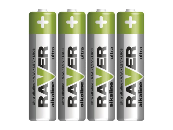 Battery AAA (R03) alkaline RAVER  4pcs