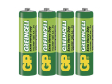 Battery AA (R6) Zn-Cl GP Greencell 4pcs / blister