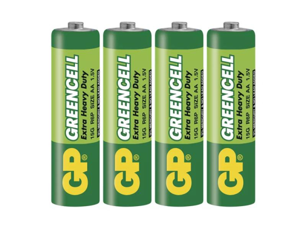 Battery AA (R6) Zn-Cl GP Greencell 4pcs / blister