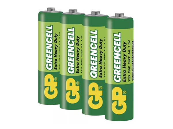 Battery AA (R6) Zn-Cl GP Greencell 4pcs / blister