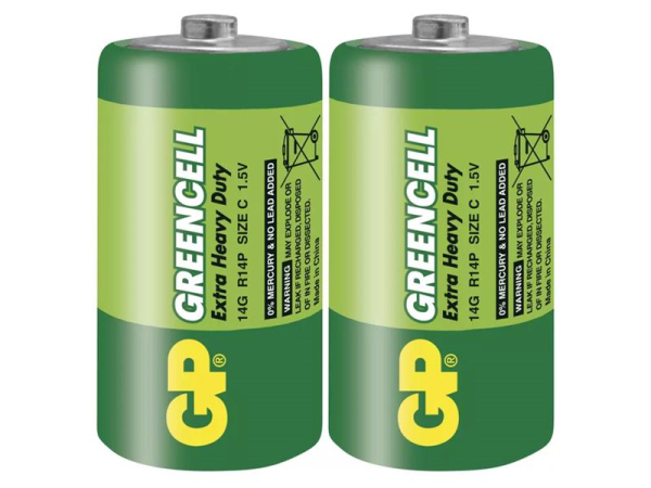 Battery C (R14) Zn-Cl GP Greencell  2pcs/ blister