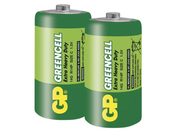Battery C (R14) Zn-Cl GP Greencell  2pcs/ blister