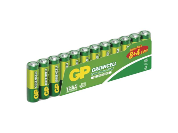 Battery AA (R6) Zn-Cl GP Greencell 12pcs