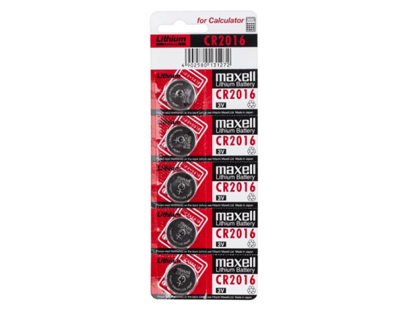 Battery CR2016 MAXELL lithium 5pcs / blister