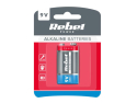 Battery 9V (6LR61) alkaline REBEL 1pc / blister BAT0062B