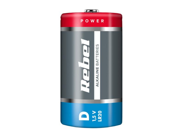 Battery D (R20) alkaline REBEL Alkaline Power 2pcs / blister BAT0064B