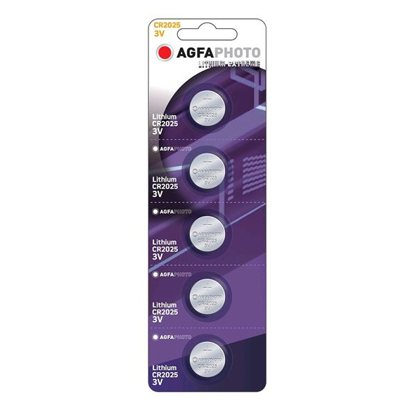 Battery CR2025 AGFAPHOTO lithium 5pcs / blister