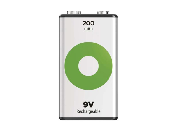Battery 6F22 rechargeable 9V/200mAh GP B2552 Recyko 1pc