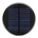 Solar panel mini 5V/110mA, polycrystalline, diameter 90mm